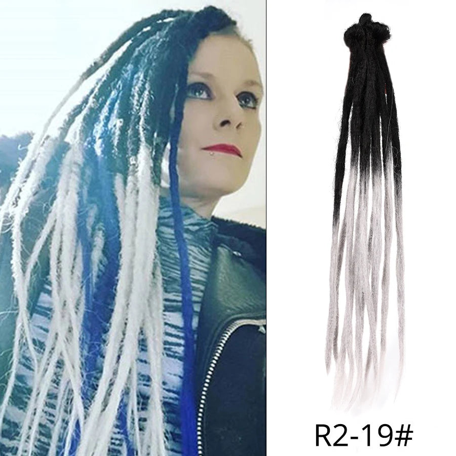 10/20 Strands Handmade Dreadlocks Hair Extensions 20"Black Reggae Synthetic Crochet Braiding Hair for Afro Women and Men