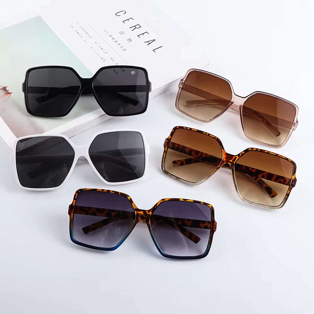 1 PC Car Motor Oversized Square Sunglasses for Women and Men UV Protection Eyeglasses Retro Big Frame Sun Glasses Fashion Shades