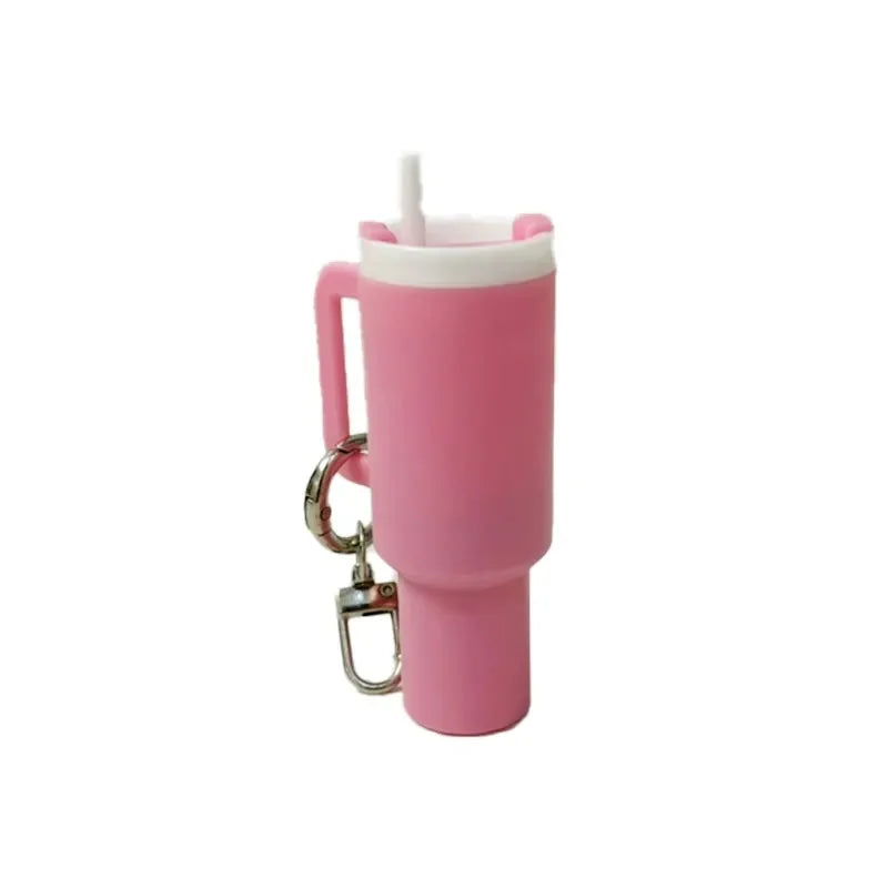 Colorful Mug Keychain Miniature Tumbler Cup Replica Keychain Chapstick Holder Charm Bar Stash Tumbler Mini Cup Keychain