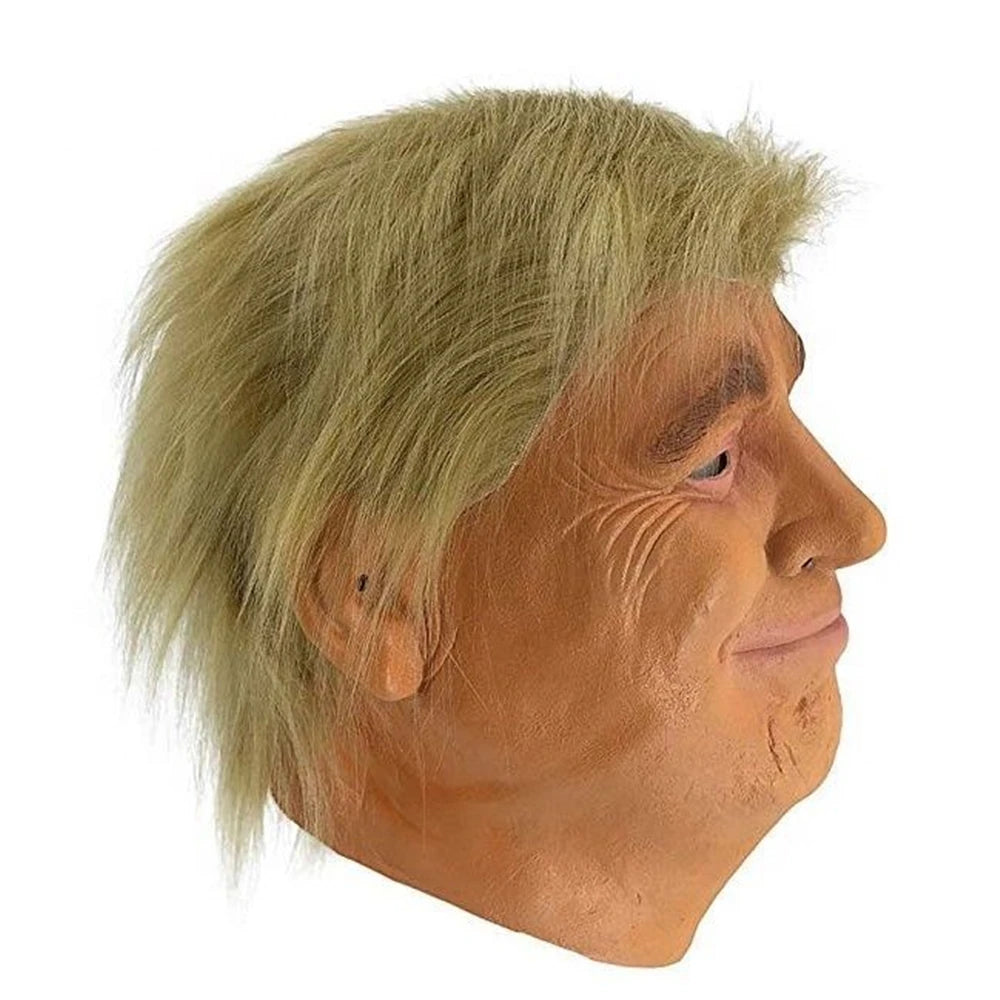 Trump Latex Full Head Face Human Mask for Mask Festival Halloween Easter Costume Party Donald Trump Presidential Cosplay Fans