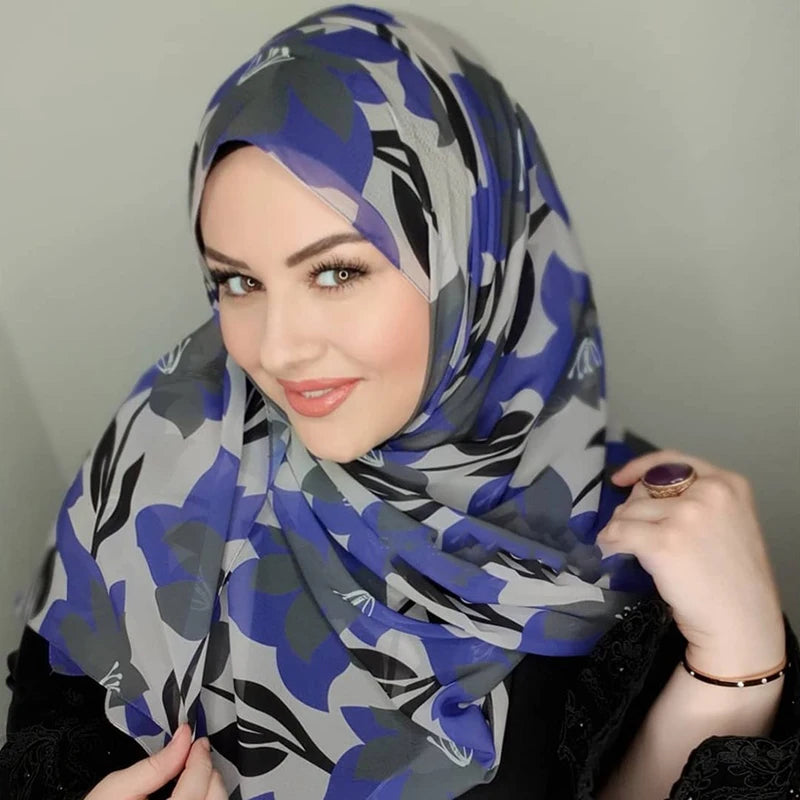 Islamic Fashion Chiffon Hijab Abaya Hijabs for Woman Abayas Jersey Head Wrap Scarf Muslim Dress Women Turbans Instant Turban